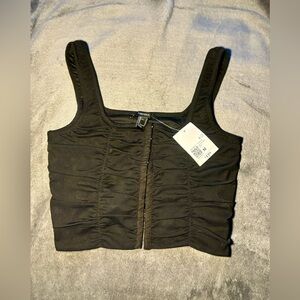 A black corset type tank top from forever 21 new with tags!